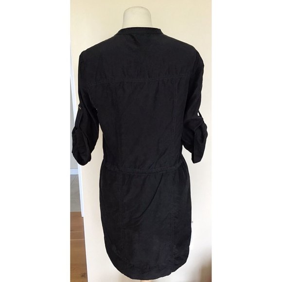 Michael Kors Women’s Black 3/4 Sleeve Roll Up Light Weight Silk Dress Size Small - Picture 3 of 4